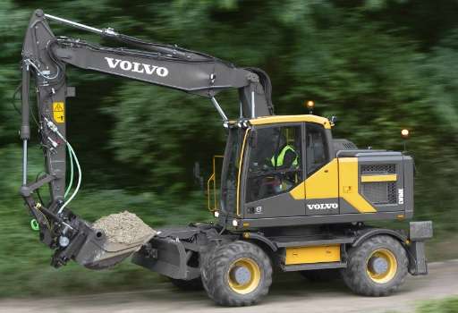 VOLVO EW160E EXCAVATOR FOR POST
