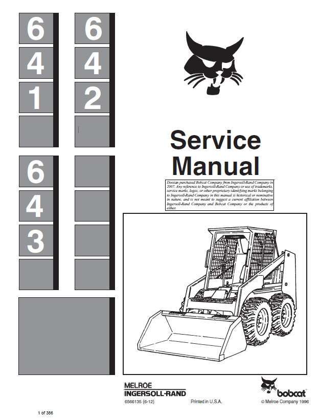 BOBCAT 641 642 643 SKID STEER LOADER