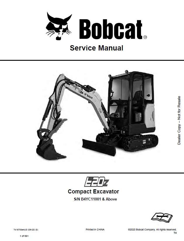 BOBCAT E20Z COMPACT EXCAVATOR GREAT POST IMAGE